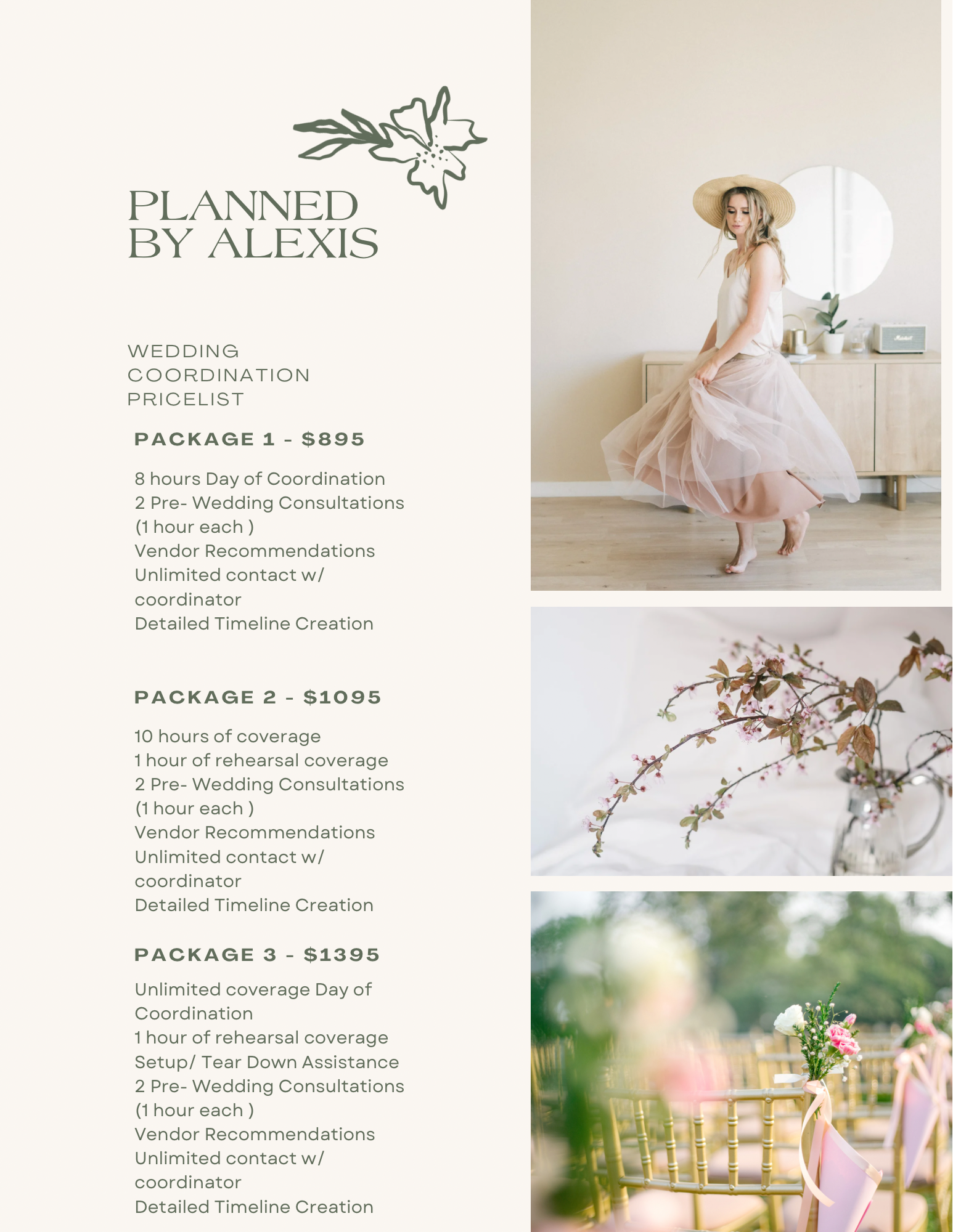 Wedding planner price list 